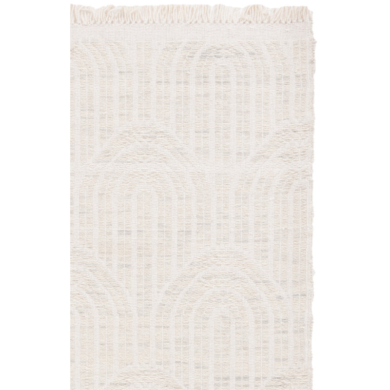 Kreyton Hand Woven Wool Striped Rug, Square 6'