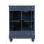 Meuble-lavabo autoportant 24 po avec lavabo en céramique, armoire en bois massif avec pieds en forme de boule et tablette réglable, bleu / vert / blanc-1593540157