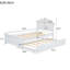 Lit plateforme simple en bois avec tête de lit et lit gigogne confortable-1842124287