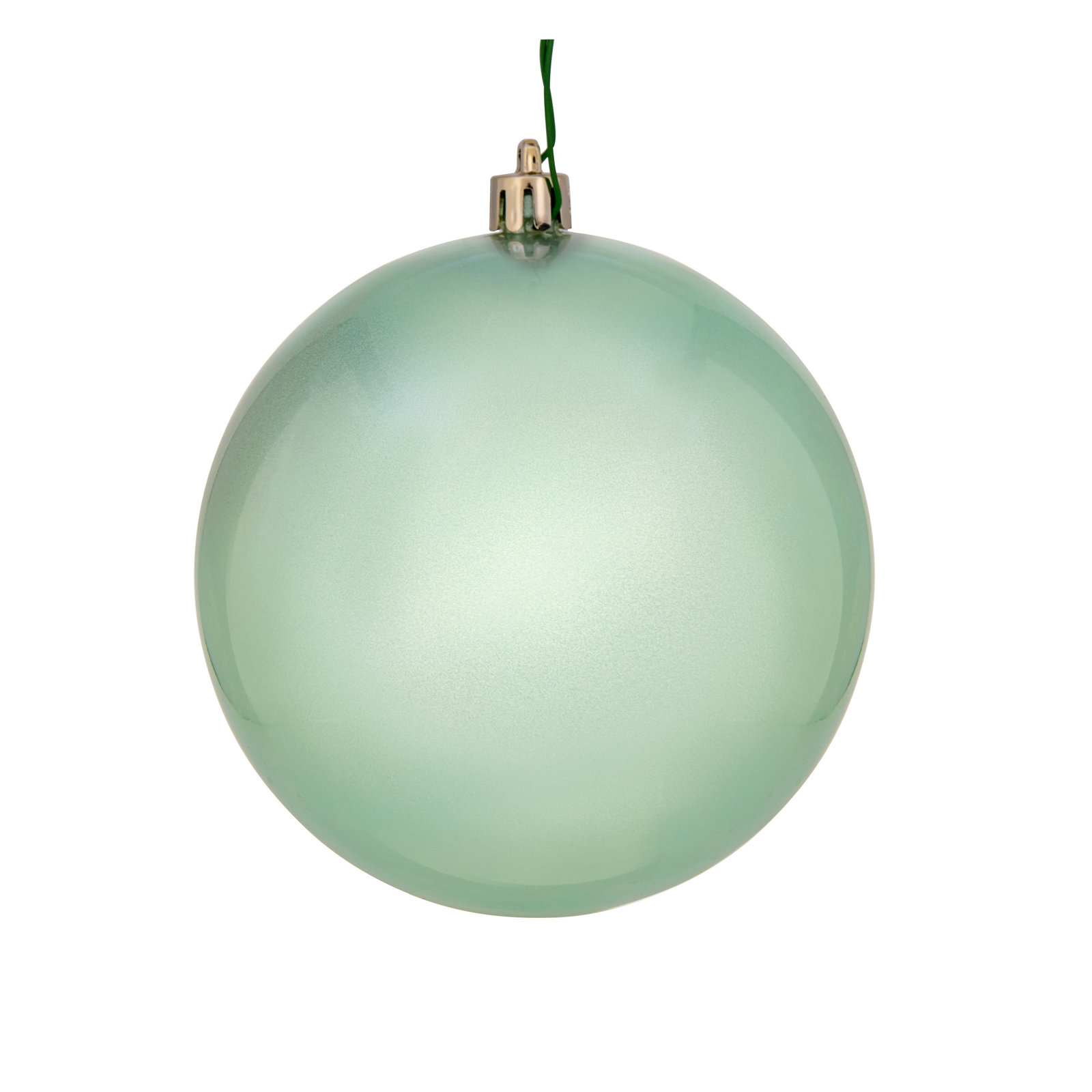 Holiday Décor Ball Ornament, 3" H x 3" W x 3" D, Frosty Mint