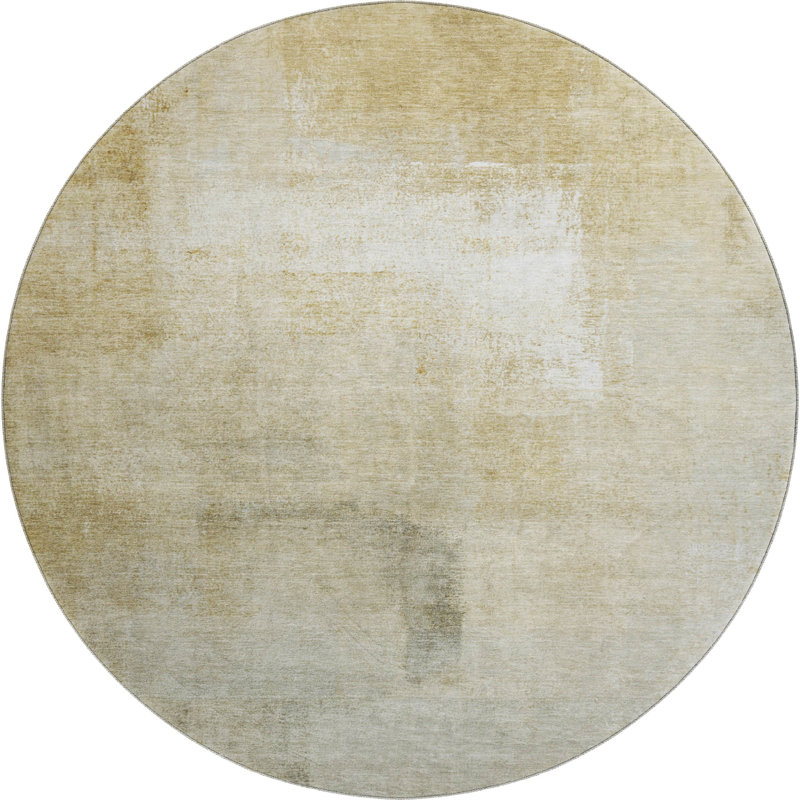 Premium Machine Washable Alijah AMF1276 Stripes Rug, Round 8'