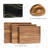 3 Pack Walnut Wood Cutting Boards Set With Holder for Kitchen