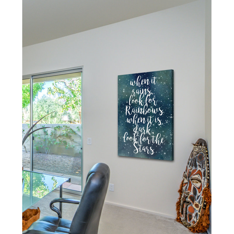 Impression sur toile tendue Galaxy Quote I, H 30 po x l 20 po x P 1,5 po