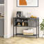 Console rectangulaire noire en bois manufacturé-131373777
