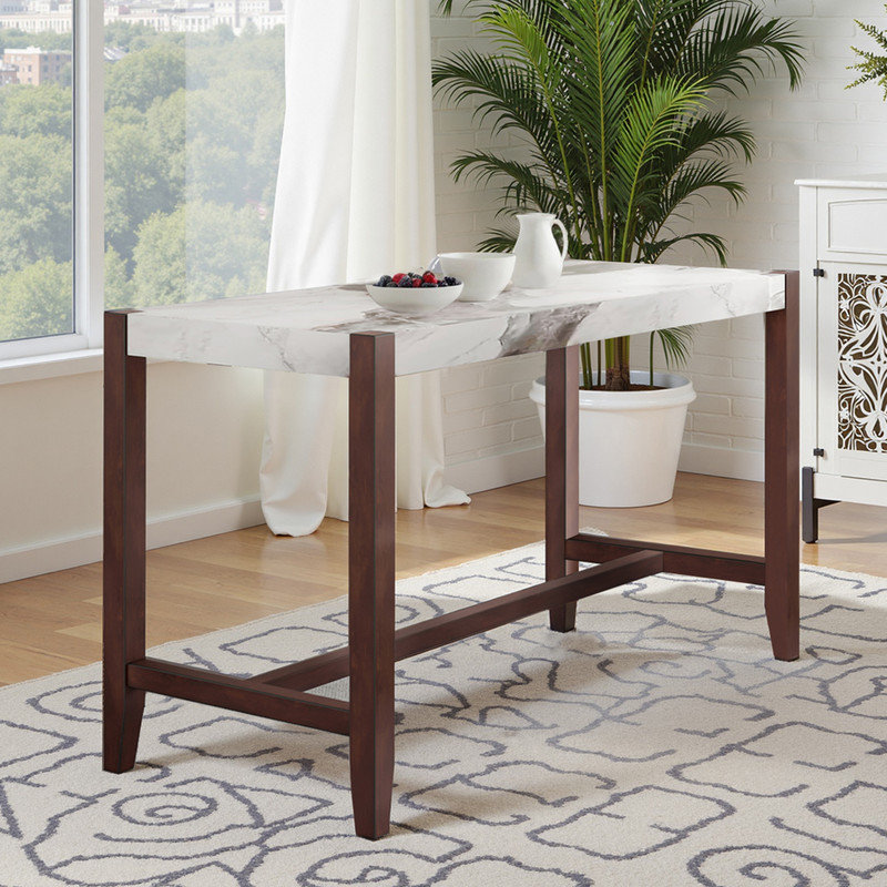 Counter Height Dining Table, White