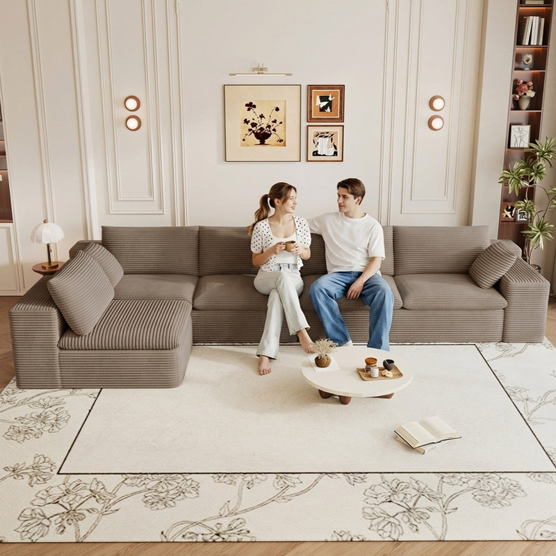 Canapé modulaire de 135 po Cloud Couch, Chameau