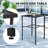 Outdoor 3-piece PVC-coated polyester Bar Set, Height Back Bar Stools And Umbrella Hole