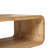 Rounded Rectangular Solid Wood Coffee Table with Lower Open Shelf, Modern Low-Profile Center Table with Curved Waterfall Frame, Light Natural Wood