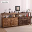 Buffet en bois massif café clair-2118126031