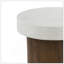 Table d'appoint MGO [Plateau blanc antique + cadre en bois naturel]