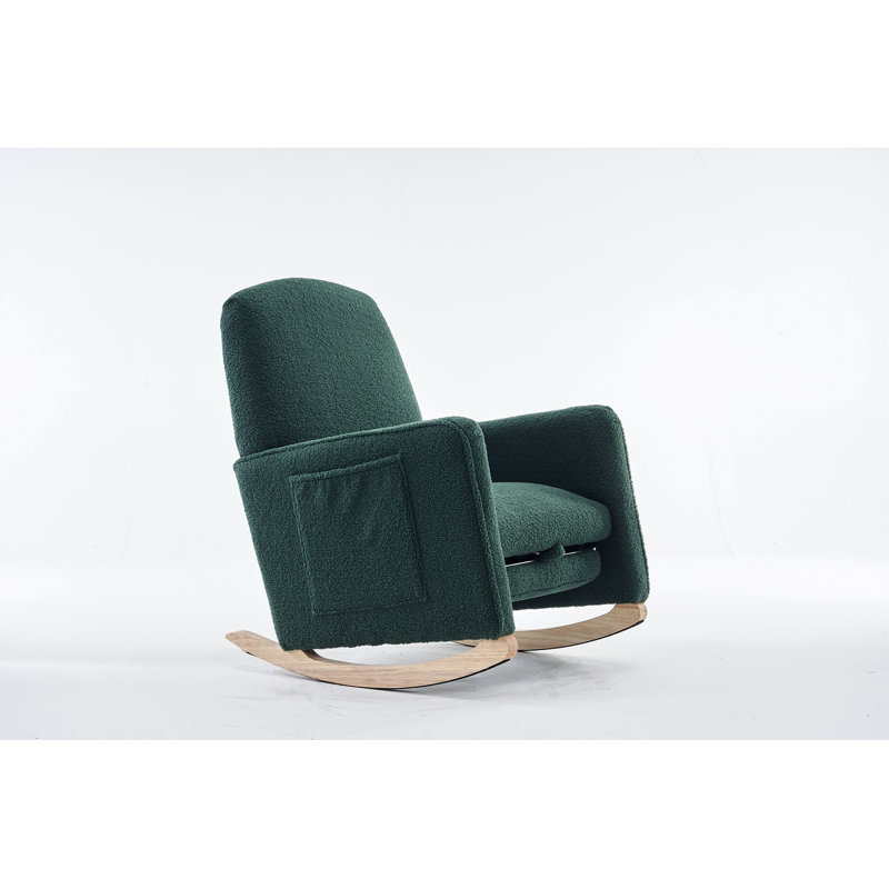 Chaise berçante en coton et lin, Vert