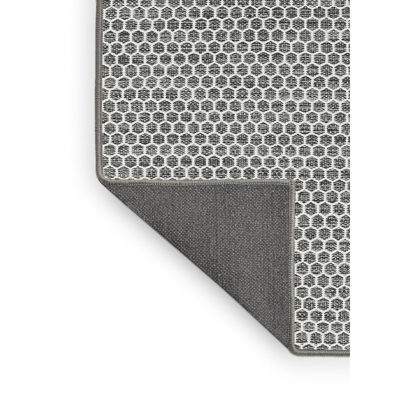 Tapis gris zone contemporaine Inoue, Rectangle 5 pi x 7 pi