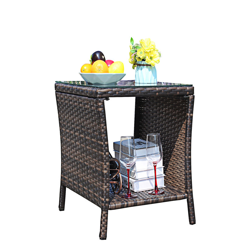Table basse d'extérieur, Brun