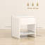 Table de chevet, ensemble de 2, table de chevet avec coins arrondis, blanc