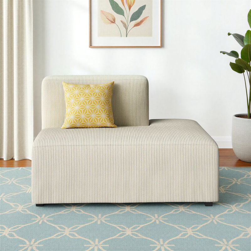 Upholstered Chaise Lounge, Right Arm Chaise