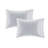 Twin Bed With Blue And Grey Striped Comforter & Sheet Including Sheets Decorative Pillow -