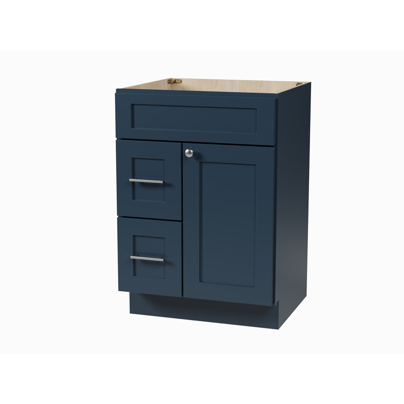 Base de meuble-lavabo simple 24 po seulement, Bleu