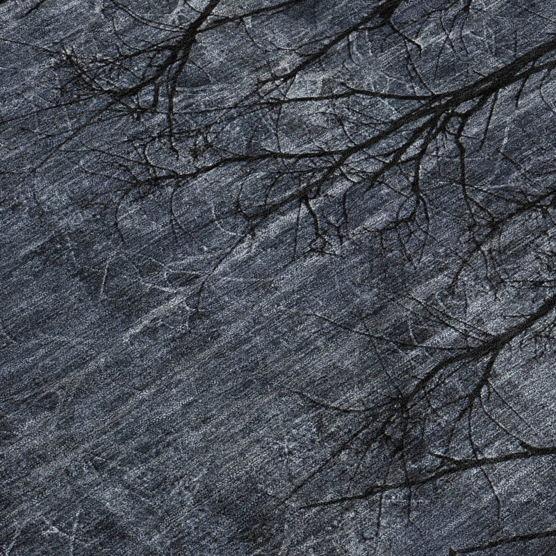 Machine Washable Indoor/Outdoor Xhevrie Charcoal Rug, Rectangle 10' x 14'