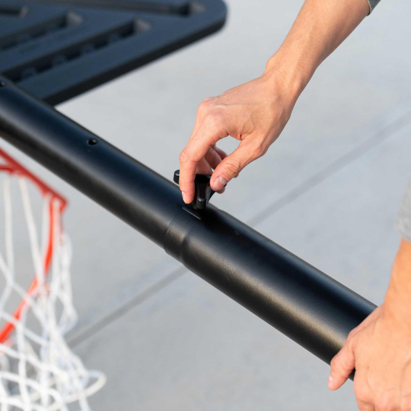 Adjustable 44" Portable Basketball Hoop with UV-Protected Backboard