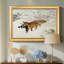 Fox in Snow Landscape (Räv i snölandskap), 1900 - Bruno Liljefors - Toile encadrée sur mesure-129242591-129242594-129242600