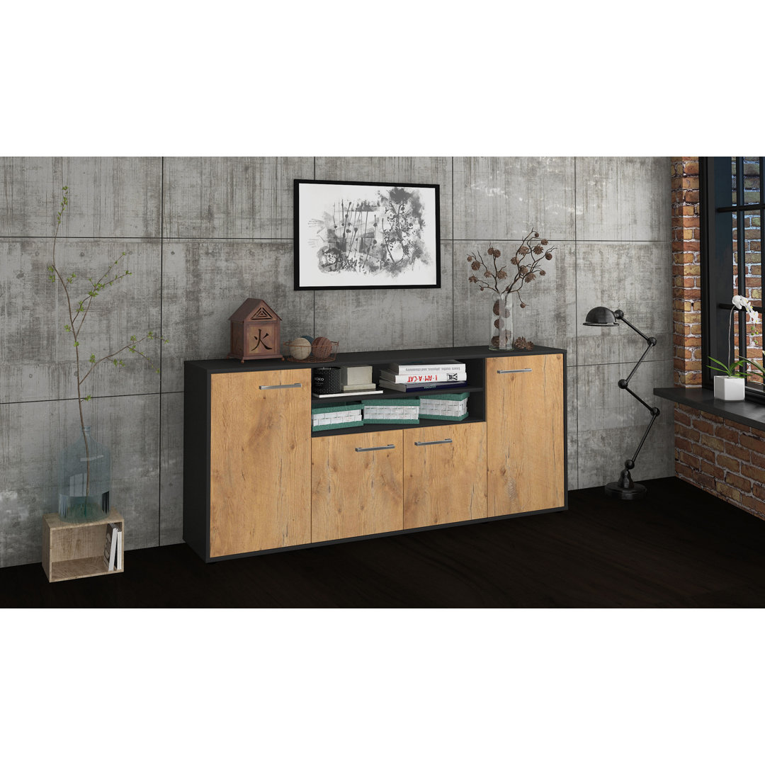 Sideboard Lenchen - Freistehend/Metallgriffe - Design: Farb-Dekor