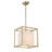 1-light Square Gold 12-inch Pendant