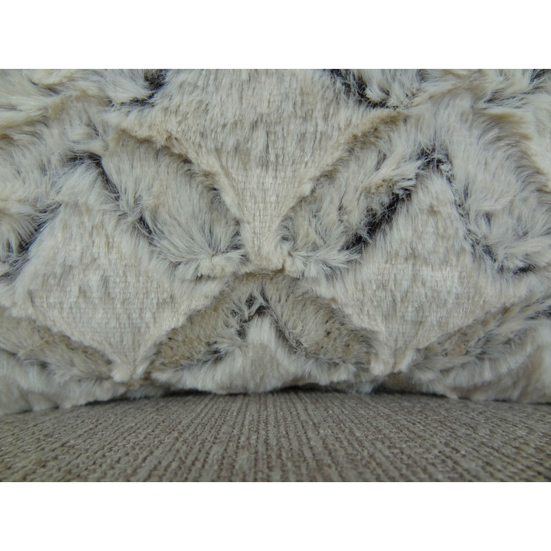 Housse de coussin designer Thomas Collection® ivoire beige Minky Cuddle, Rectangle H 12 po x l 20 po