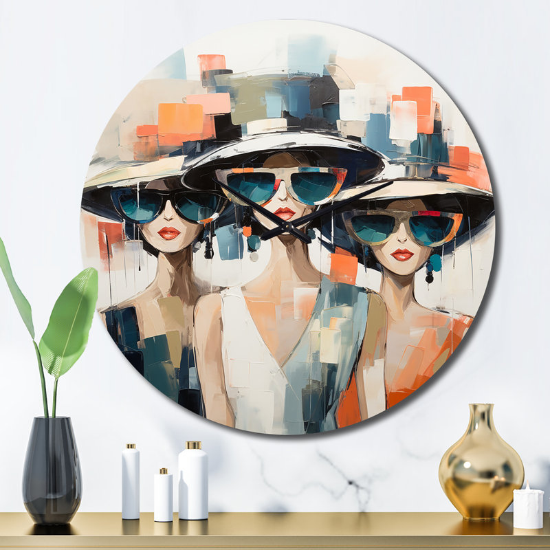 Fashion Hats Collection IV - Horloge murale Fashion, Grand