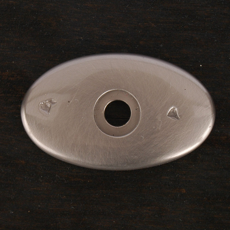 Plaque ovale patinée patinée, série BP, Nickel satiné