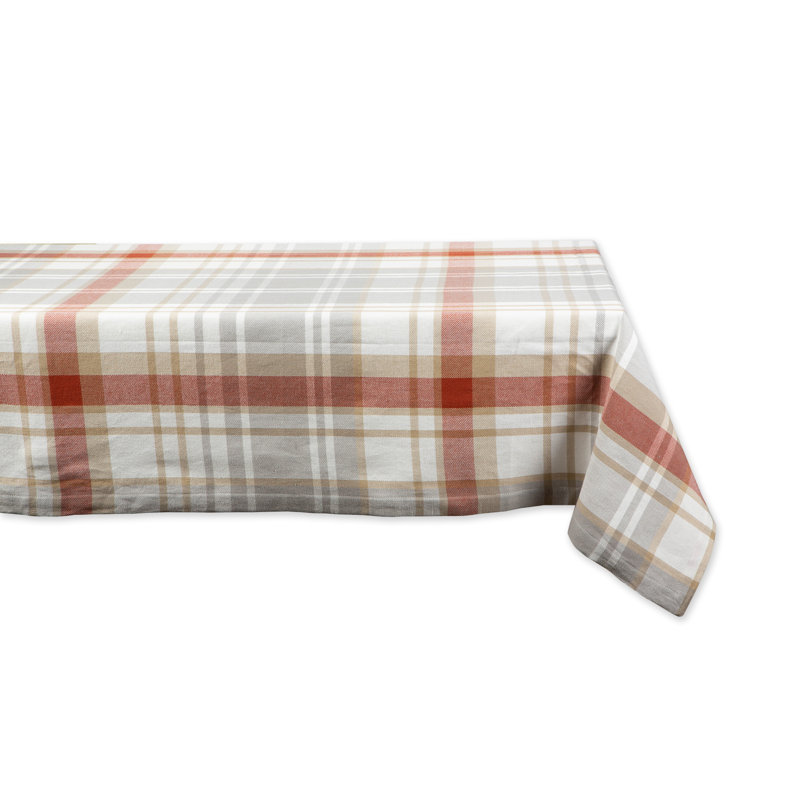 Cozy Picnic Plaid Cotton Rectangular Tablecloth 60" x 120"