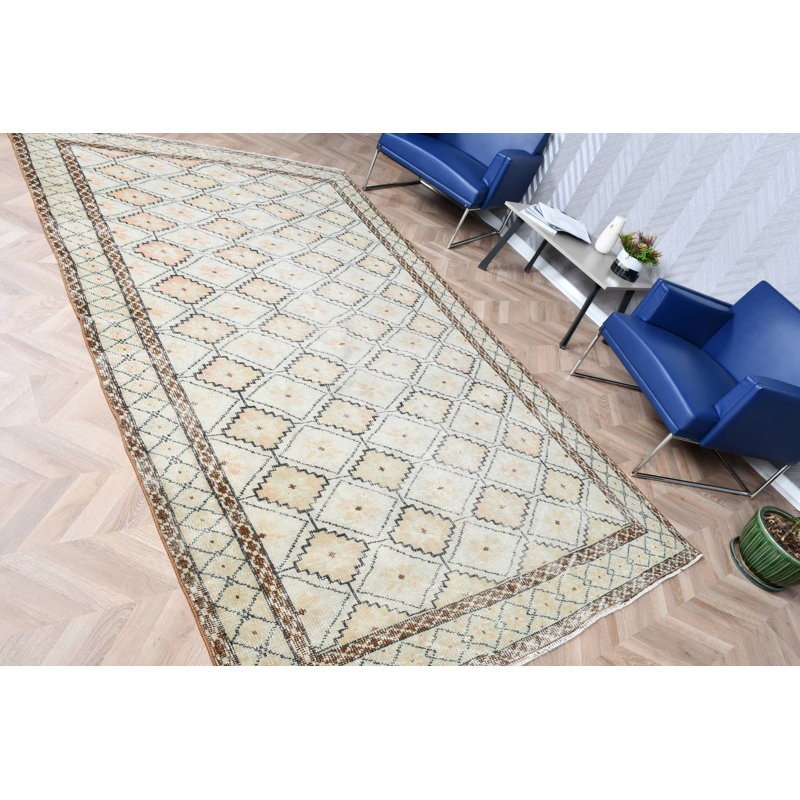 Grand grand tapis turc vintage en laine turque Oushak parfait comme cadeau décoratif pour lui ou pour embellir votre salle à manger avec son design et son charme uniques