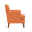 Chaise d'appoint rembourrée en tissu avec pieds en bois d'hévéa Yalonda-428079479