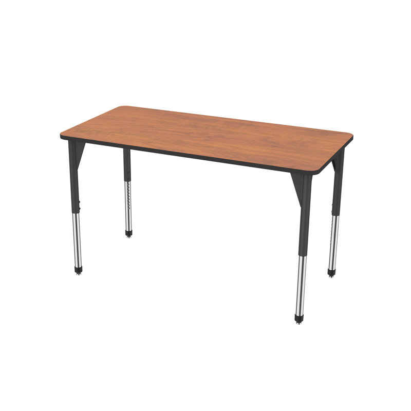 Table d'activité rectangulaire à hauteur réglable Premier Series, H 42 po x L 72 po x l 36 po, Noir, Cerisier sauvage