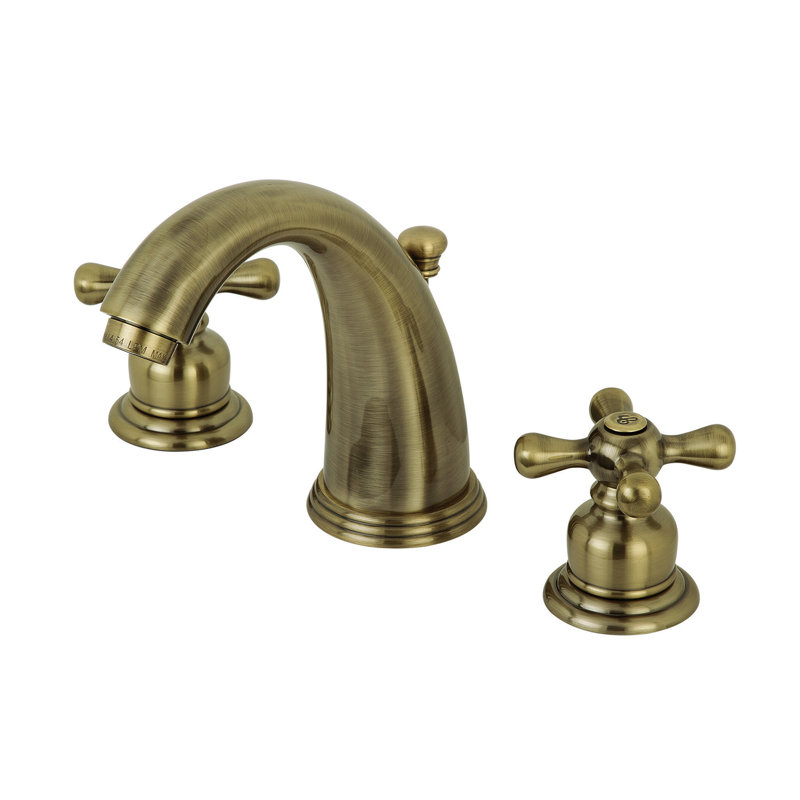 Robinet de salle de bain espacé avec ensemble de drain Victorian, Laiton rétro