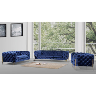 Soule 3 - Piece Velvet Living Room Set