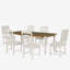 Ensemble de table de salle à manger extensible 7 pièces Vintage-1325953778-1325953779-1325953788