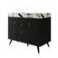 Meuble-lavabo autoportant moderne de 36 po avec plateau en pierre frittée, lavabo en céramique et rangement intelligent
