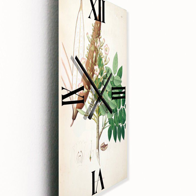 Horloge murale rétro Vintage Botanicals, Petit