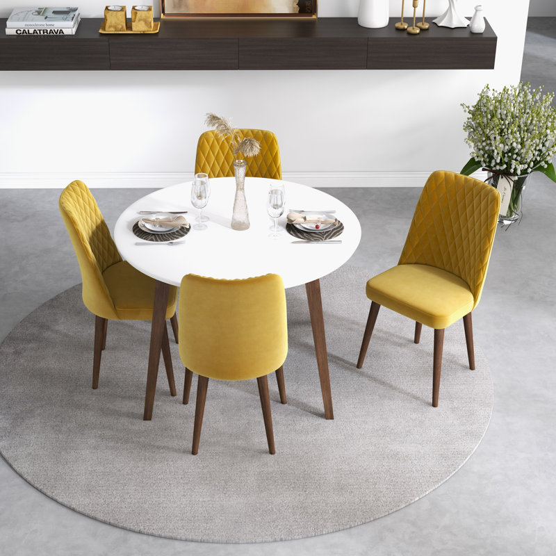 4 - Person Solid Wood Solid Wood Top Four Leg Dining Set