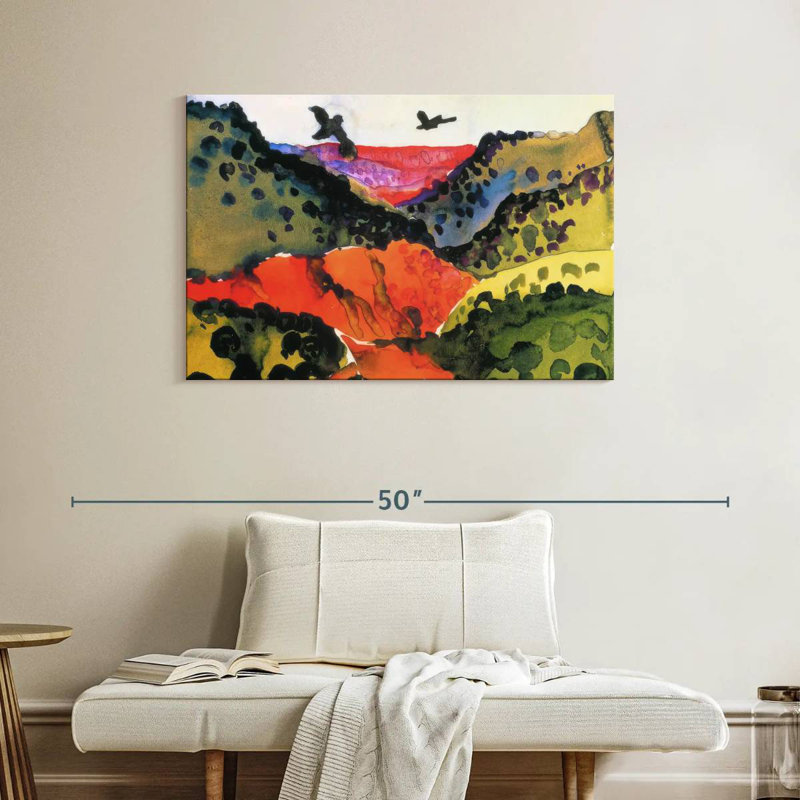 Alvord Canyon avec corbeaux, H 26 po x l 39 po