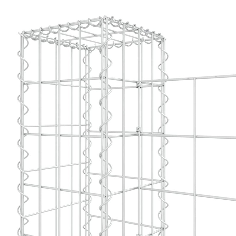 Panneau de clôture en métal argenté, H 39,4 po x l 149,6 po x P 7,9 po