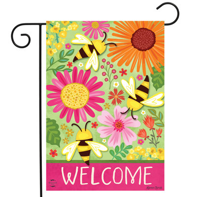Drapeau de jardin Buzzing Blooms