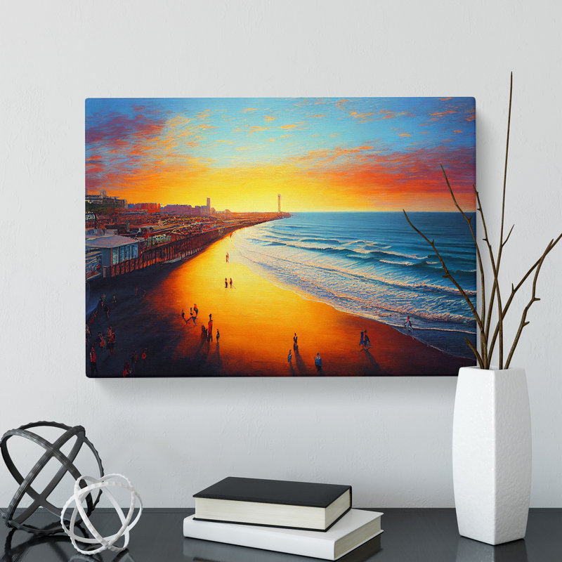 Evening Beach - Wrapped Canvas, 40cm H x 60cm W x 3cm D