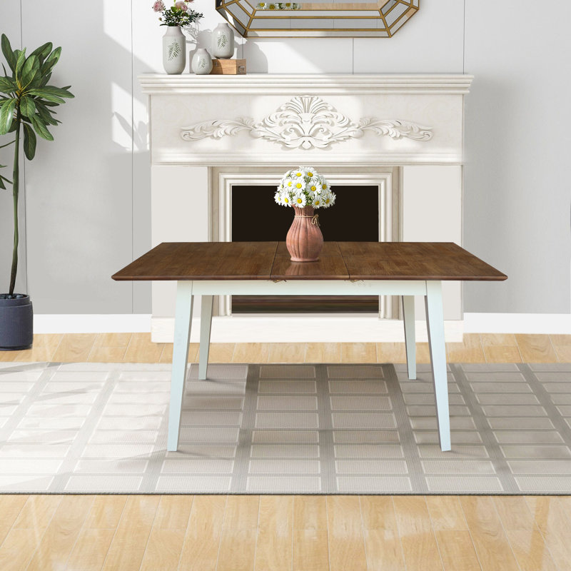 Montana Solid Wood Butterfly Extension Dining Table, Hickory, Shell
