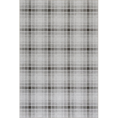 Andri Modern Plaid Machine Washable Rug