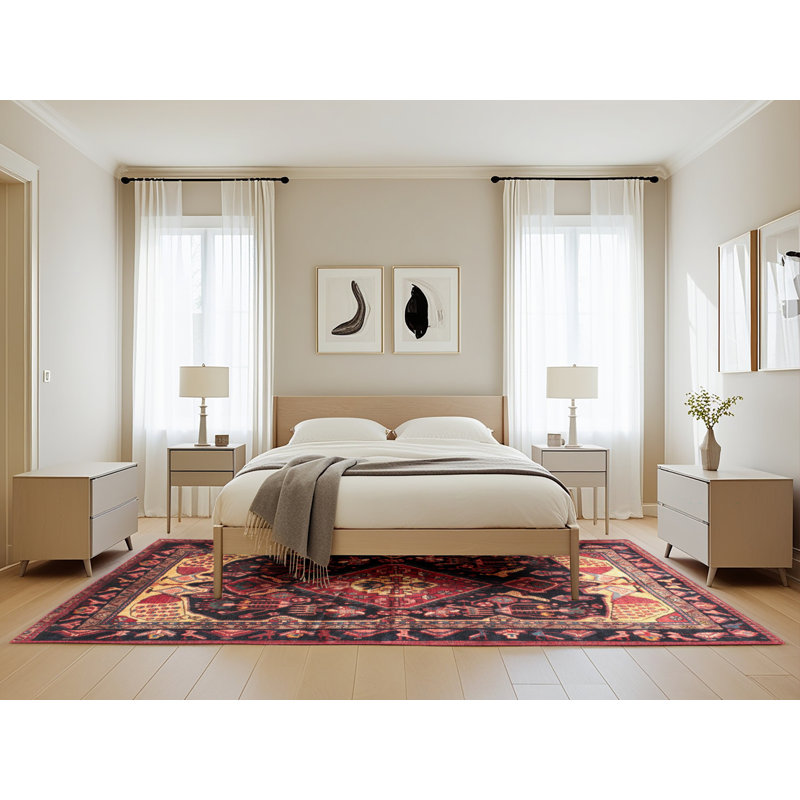Tapis noir Southwestern, Rectangle 5 pi x 8 pi