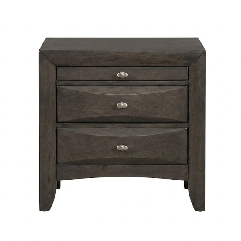 Mackenzie Gray 3 Drawers 25.5In. W Nightstand, Gray