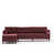 100 % polyester rouge bordeaux est en rupture de stock