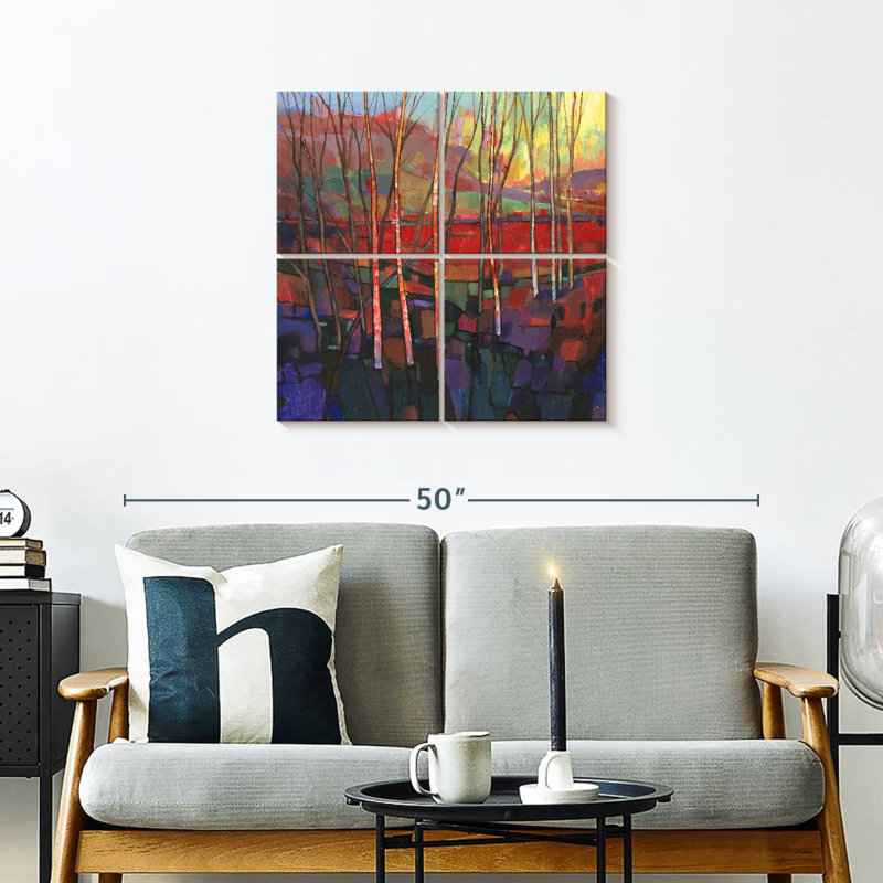 Alvord Patchwork Trees I, 26" H x 26" W