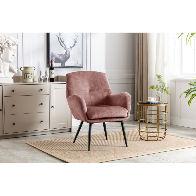 Upholstered Side Chair, Pink